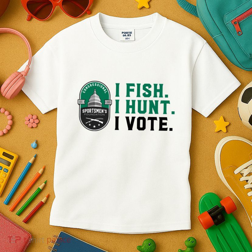 Congressional SportsmenS Foundation I Fish I Hunt I Vote Kids T-Shirt
