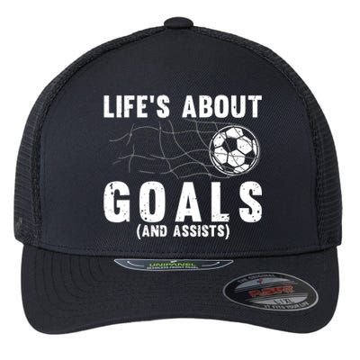 Cool Soccer For Soccer Lovers Player Football Goal Flexfit Unipanel Trucker Cap