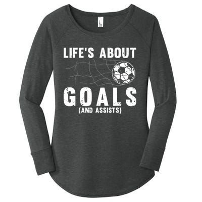 Cool Soccer For Soccer Lovers Player Football Goal Women's Perfect Tri Tunic Long Sleeve Shirt