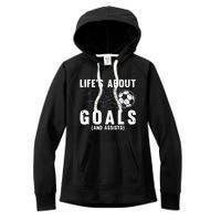 Cool Soccer For Soccer Lovers Player Football Goal Women's Fleece Hoodie