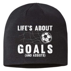 Cool Soccer For Soccer Lovers Player Football Goal Sustainable Beanie