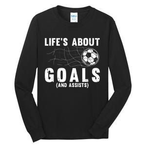 Cool Soccer For Soccer Lovers Player Football Goal Tall Long Sleeve T-Shirt