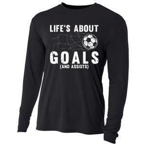 Cool Soccer For Soccer Lovers Player Football Goal Cooling Performance Long Sleeve Crew