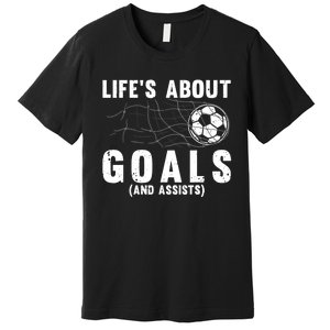 Cool Soccer For Soccer Lovers Player Football Goal Premium T-Shirt