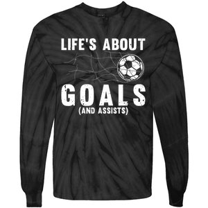 Cool Soccer For Soccer Lovers Player Football Goal Tie-Dye Long Sleeve Shirt