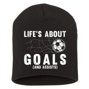 Cool Soccer For Soccer Lovers Player Football Goal Short Acrylic Beanie