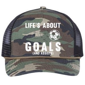 Cool Soccer For Soccer Lovers Player Football Goal Retro Rope Trucker Hat Cap