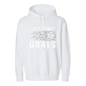 Cool Soccer For Soccer Lovers Player Football Goal Garment-Dyed Fleece Hoodie