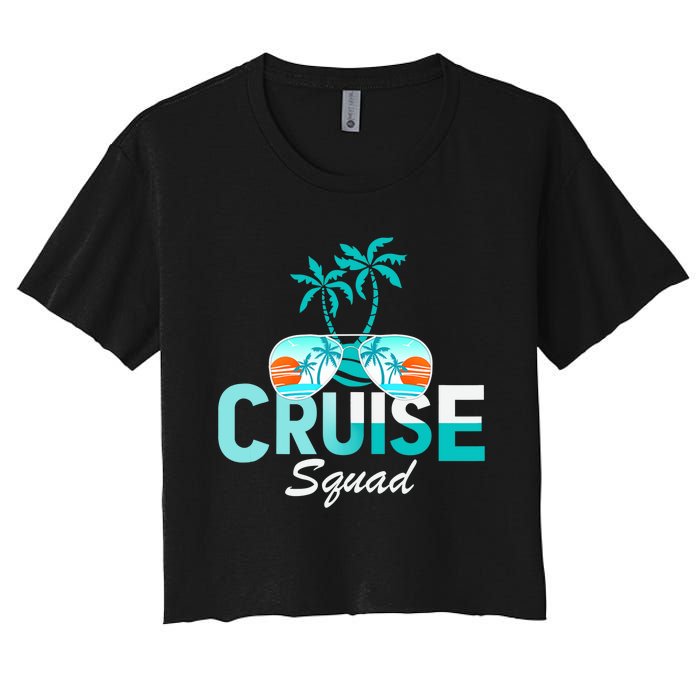 Cruise Squad Family Matching Cruise Trip Vacation Designs Tank Top Women's Crop Top Tee