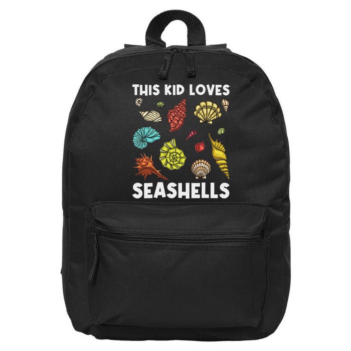 Cute Seashell For Seashell Collector Collecting 16 in Basic Backpack