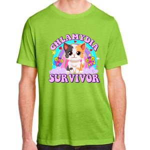 Chlamydia Survivor Funny Cat Sarcastic Inappropriate Adult ChromaSoft Performance T-Shirt