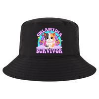 Chlamydia Survivor Funny Cat Sarcastic Inappropriate Cool Comfort Performance Bucket Hat