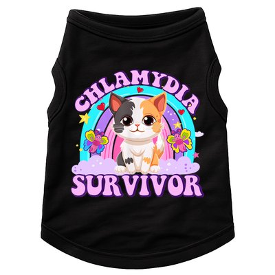 Chlamydia Survivor Funny Cat Sarcastic Inappropriate Doggie Tank