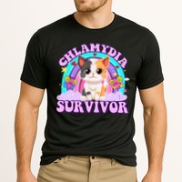 Chlamydia Survivor Funny Cat Sarcastic Inappropriate Performance Shirt