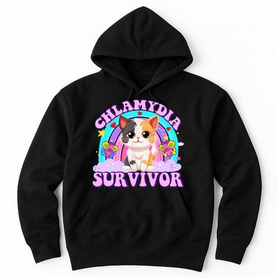 Chlamydia Survivor Funny Cat Sarcastic Inappropriate Hoodie