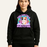 Chlamydia Survivor Funny Cat Sarcastic Inappropriate Hoodie