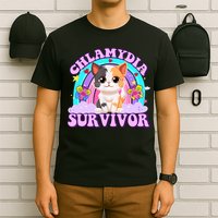 Chlamydia Survivor Funny Cat Sarcastic Inappropriate T-Shirt