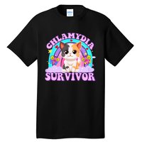 Chlamydia Survivor Funny Cat Sarcastic Inappropriate Tall T-Shirt