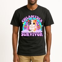 Chlamydia Survivor Funny Cat Sarcastic Inappropriate Tall T-Shirt