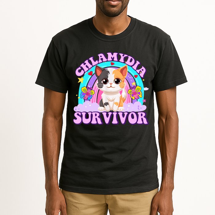 Chlamydia Survivor Funny Cat Sarcastic Inappropriate Tall T-Shirt