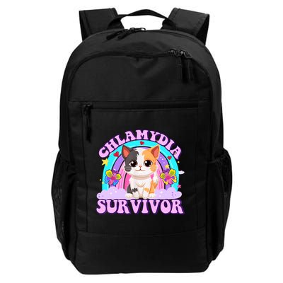 Chlamydia Survivor Funny Cat Sarcastic Inappropriate Backpack