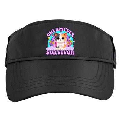 Chlamydia Survivor Funny Cat Sarcastic Inappropriate Adult Drive Performance Visor