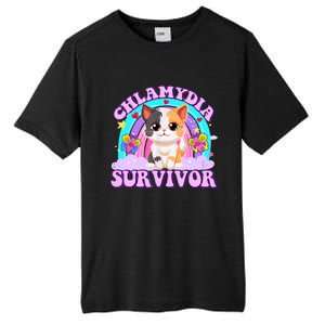 Chlamydia Survivor Funny Cat Sarcastic Inappropriate Tall Fusion ChromaSoft Performance T-Shirt