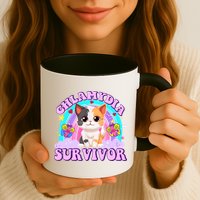 Chlamydia Survivor Funny Cat Sarcastic Inappropriate Mug