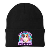 Chlamydia Survivor Funny Cat Sarcastic Inappropriate Beanie