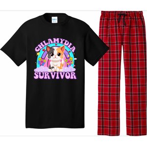 Chlamydia Survivor Funny Cat Sarcastic Inappropriate Pajama Set