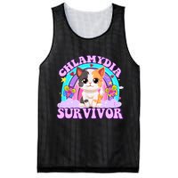 Chlamydia Survivor Funny Cat Sarcastic Inappropriate Mesh Reversible Basketball Jersey Tank