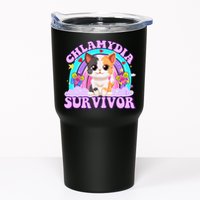 Chlamydia Survivor Funny Cat Sarcastic Inappropriate Tumbler