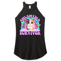 Chlamydia Survivor Funny Cat Sarcastic Inappropriate Women's Perfect Tri Rocker Tank