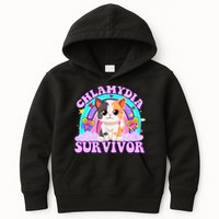 Chlamydia Survivor Funny Cat Sarcastic Inappropriate Kids Hoodie