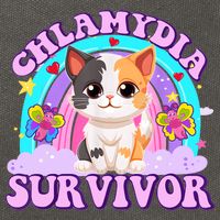 Chlamydia Survivor Funny Cat Sarcastic Inappropriate Cotton Canvas Backpack