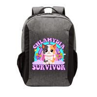 Chlamydia Survivor Funny Cat Sarcastic Inappropriate Vector Backpack