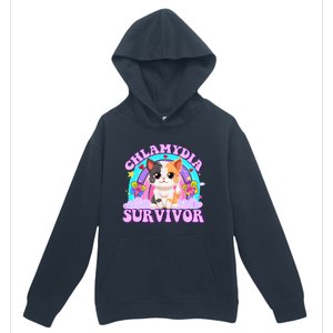 Chlamydia Survivor Funny Cat Sarcastic Inappropriate Urban Pullover Hoodie