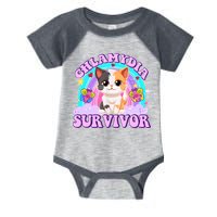 Chlamydia Survivor Funny Cat Sarcastic Inappropriate Infant Baby Jersey Bodysuit