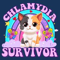 Chlamydia Survivor Funny Cat Sarcastic Inappropriate Infant Baby Jersey Bodysuit