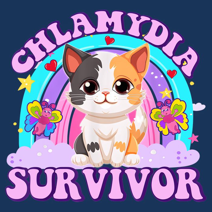 Chlamydia Survivor Funny Cat Sarcastic Inappropriate Infant Baby Jersey Bodysuit
