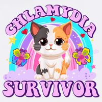 Chlamydia Survivor Funny Cat Sarcastic Inappropriate Garment-Dyed Sweatshirt