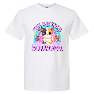 Chlamydia Survivor Funny Cat Sarcastic Inappropriate Garment-Dyed Heavyweight T-Shirt