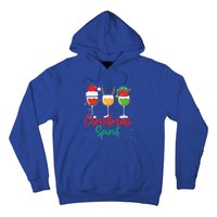 Christmas Spirits Funny Glasses Of Wine Santa Hat Reindeer Gift Hoodie