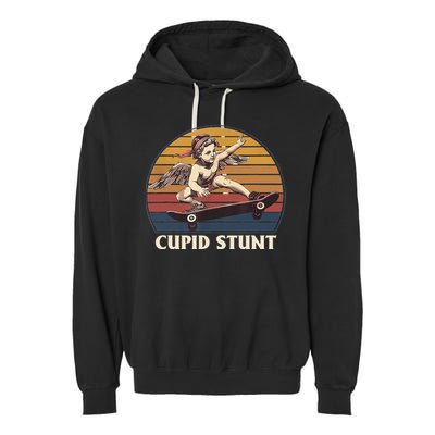 Cupid Stunt Funny Sarcastic Offensive Humor Embarrassing Garment-Dyed Fleece Hoodie