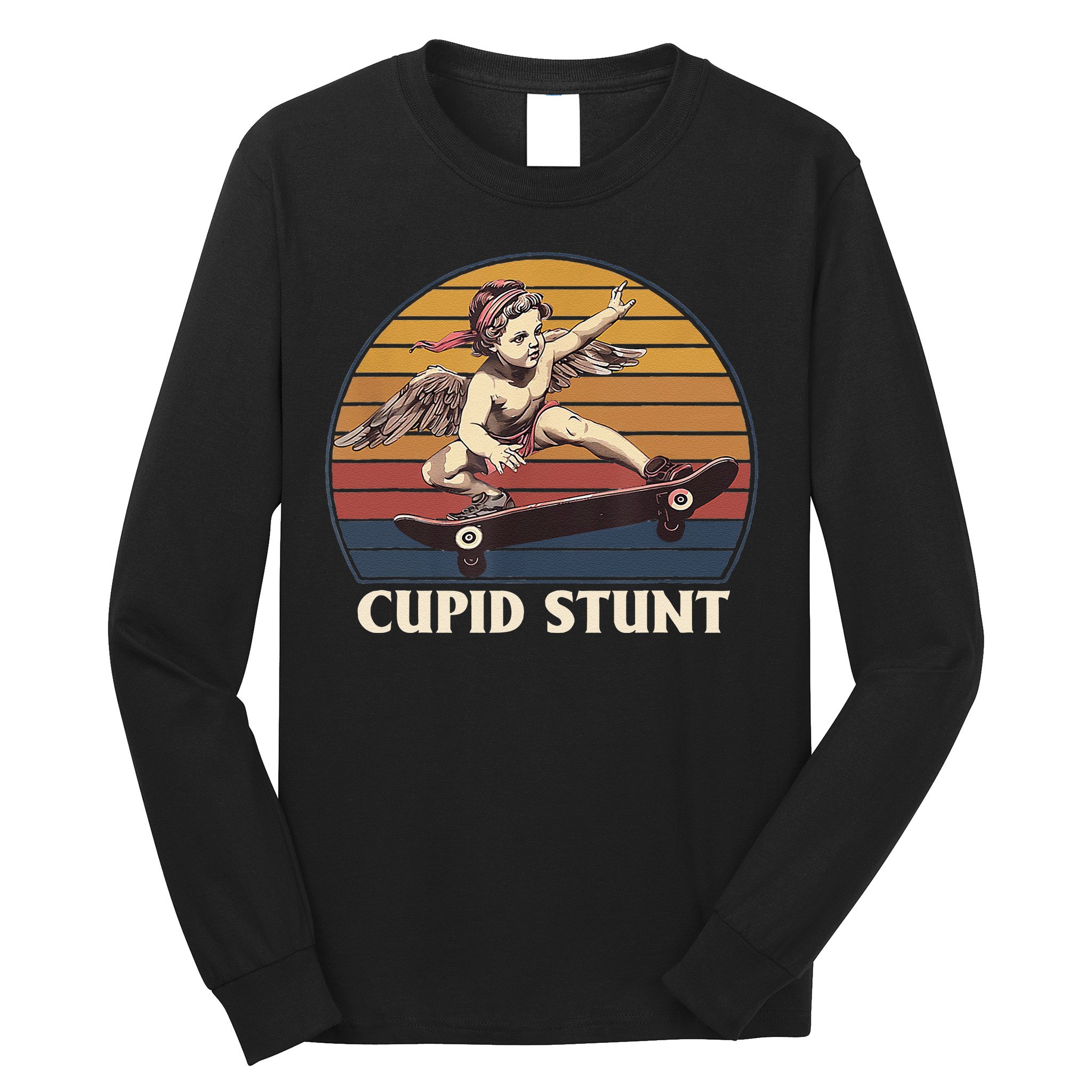 Cupid Stunt Funny Sarcastic Offensive Humor Embarrassing Long Sleeve Shirt