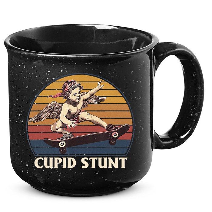 Cupid Stunt Funny Sarcastic Offensive Humor Embarrassing 15oz Campfire Ceramic Mug