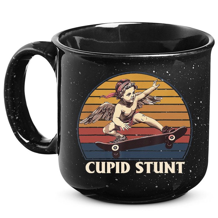 Cupid Stunt Funny Sarcastic Offensive Humor Embarrassing 15oz Campfire Ceramic Mug