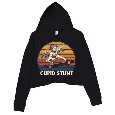 Cupid Stunt Funny Sarcastic Offensive Humor Embarrassing Crop Fleece Hoodie