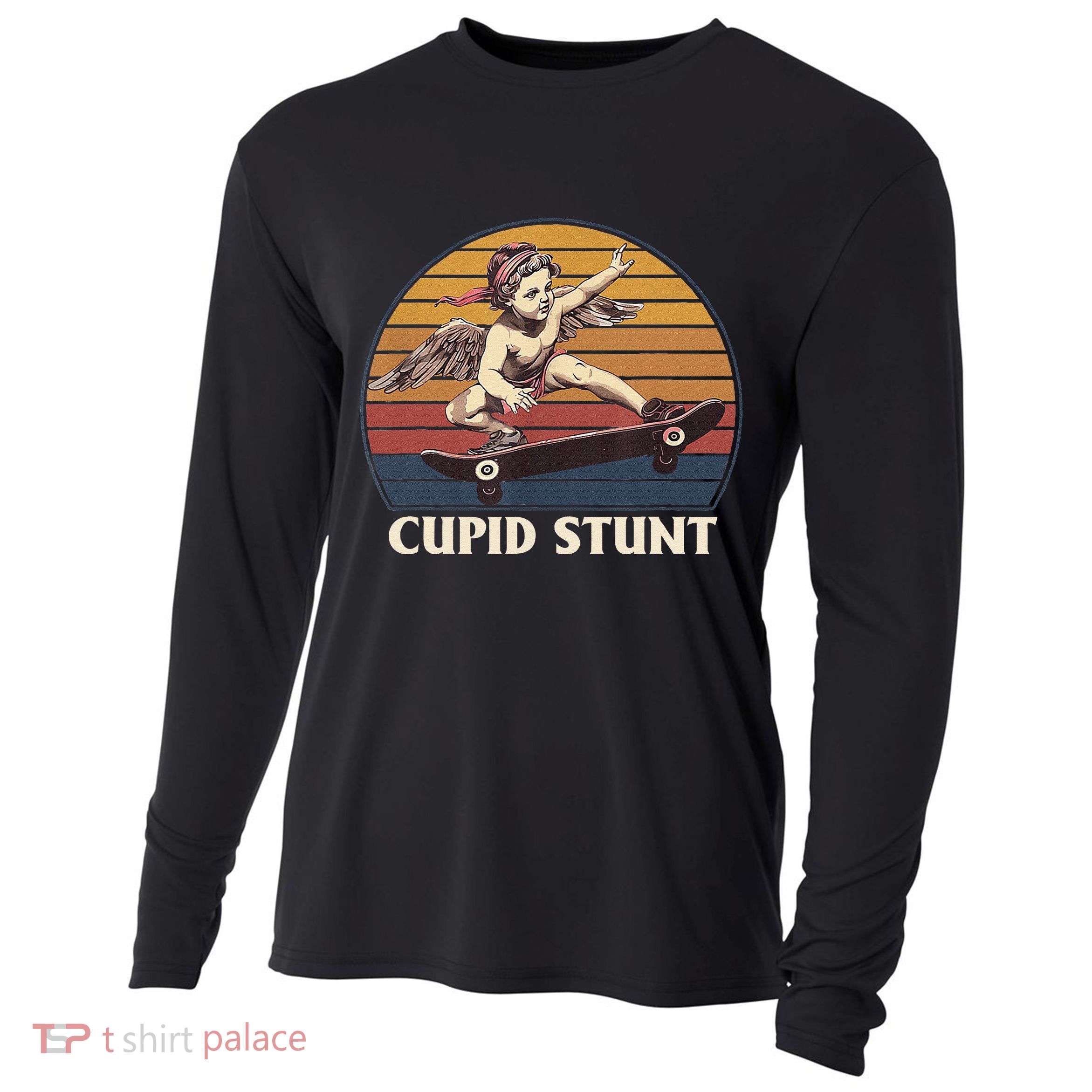 Cupid Stunt Funny Sarcastic Offensive Humor Embarrassing Cooling Performance Long Sleeve Crew