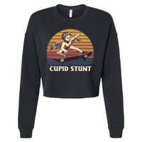 Cupid Stunt Funny Sarcastic Offensive Humor Embarrassing Cropped Pullover Crew